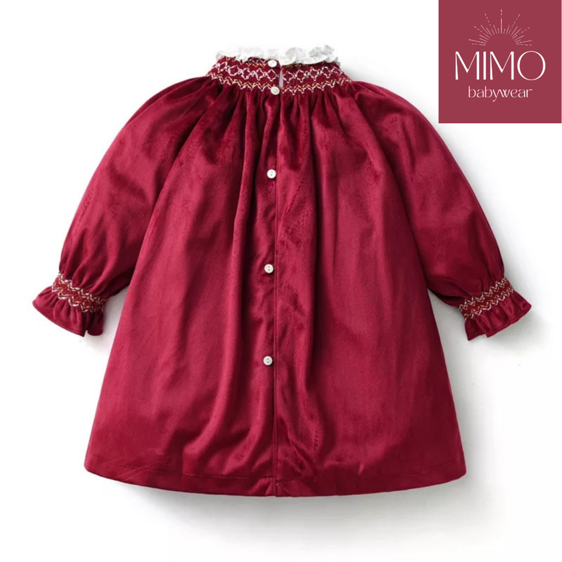 Vestido de terciopelo (punto smock). - 2