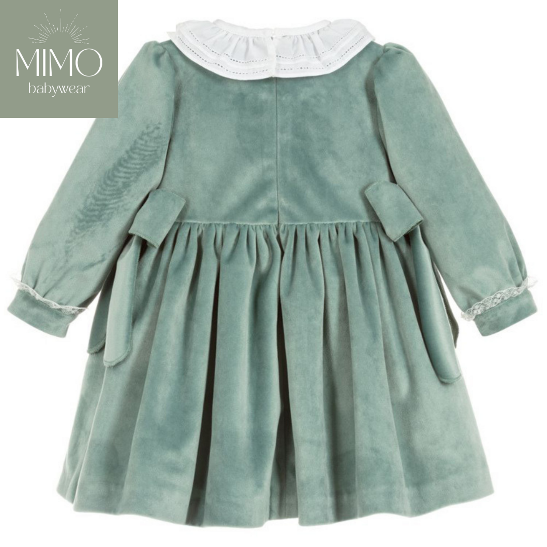 Vestido de terciopelo con capota (encaje valencienne). - 2