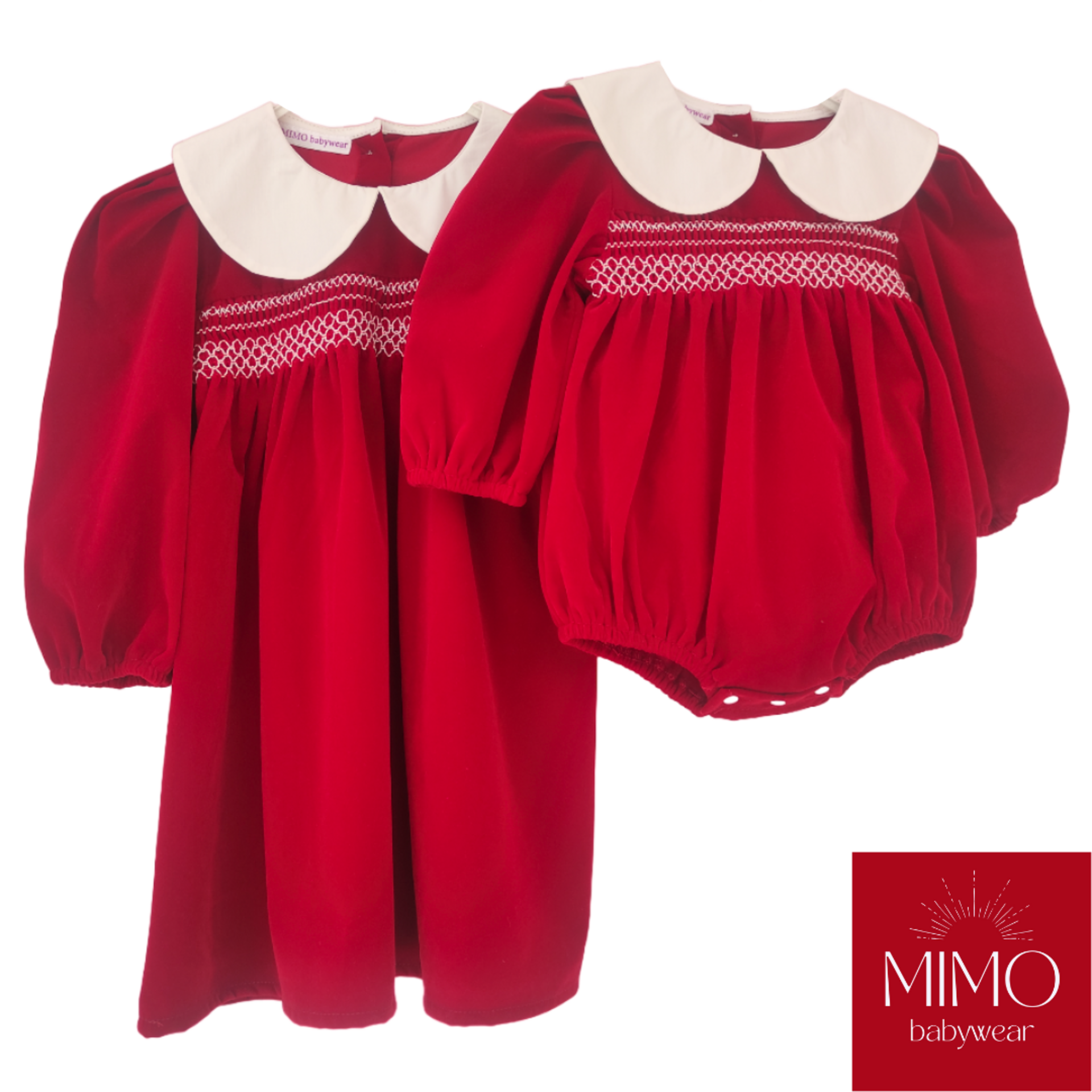 Vestido de terciopelo (punto smock). - 5