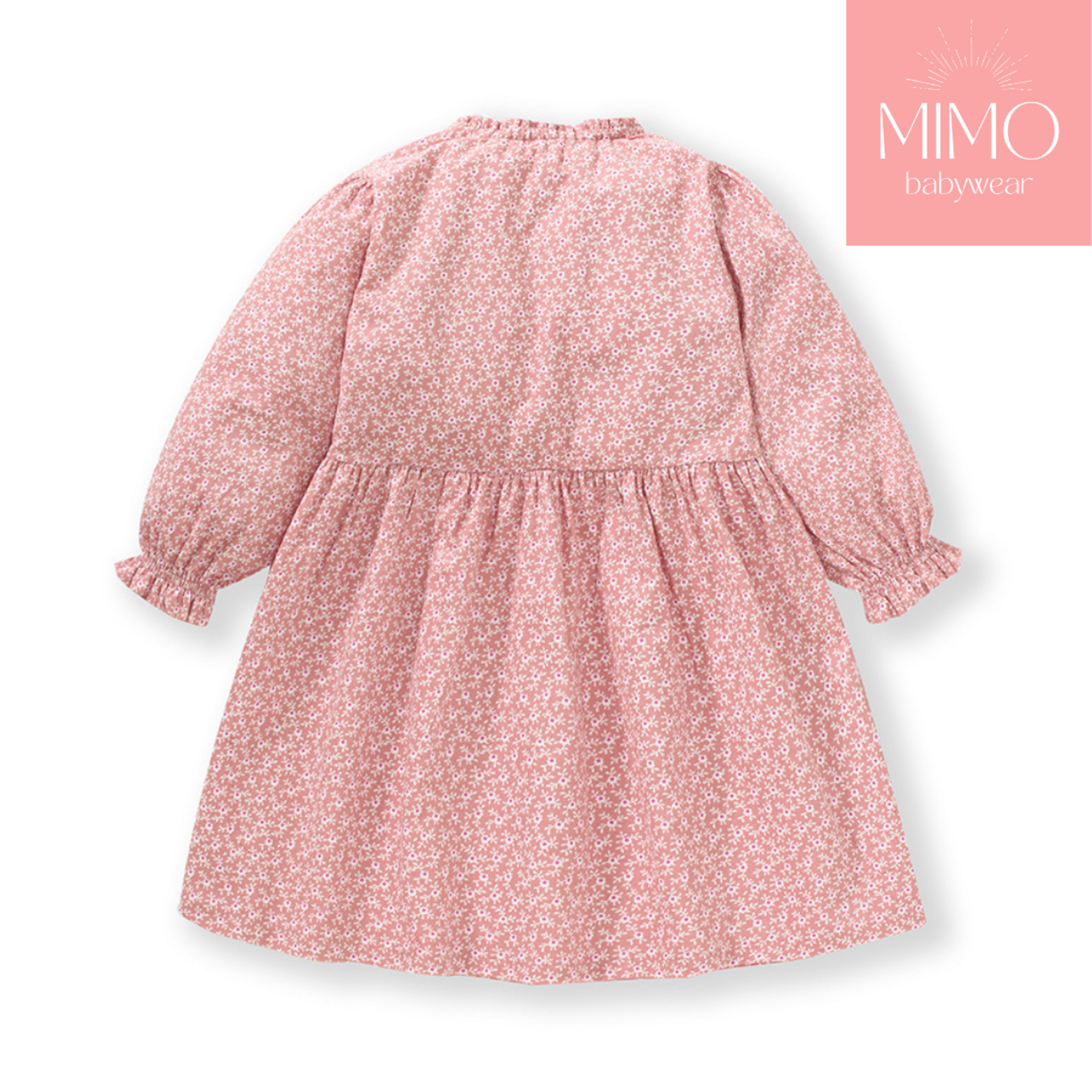 Vestido de pana floral. - 2