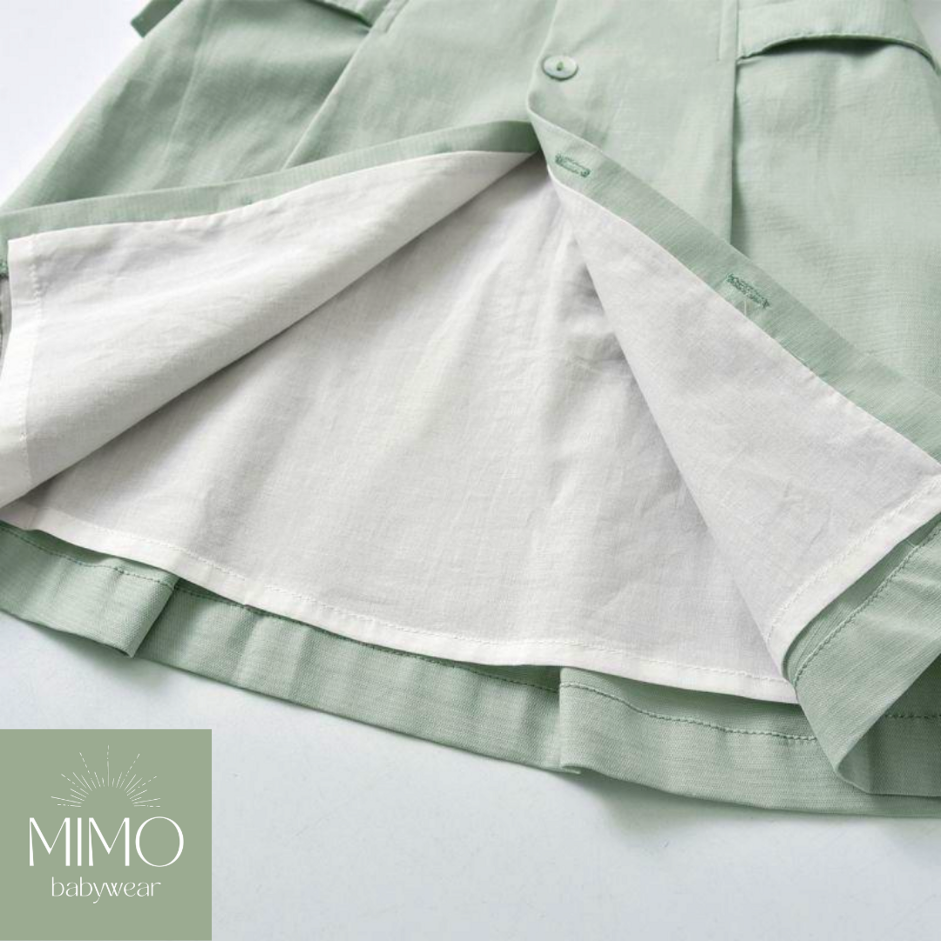 Vestido verde (lazos laterales). - 4
