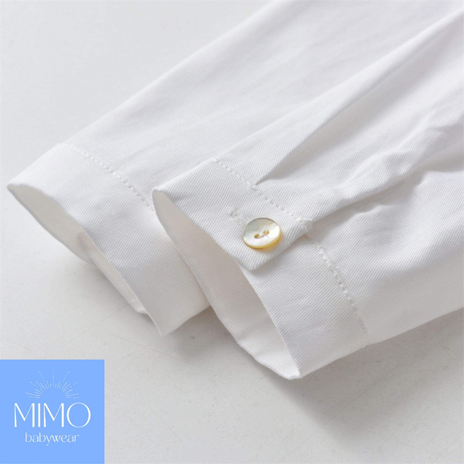 Conjunto de camisa (manga larga) y pantalón corto azul. - 7