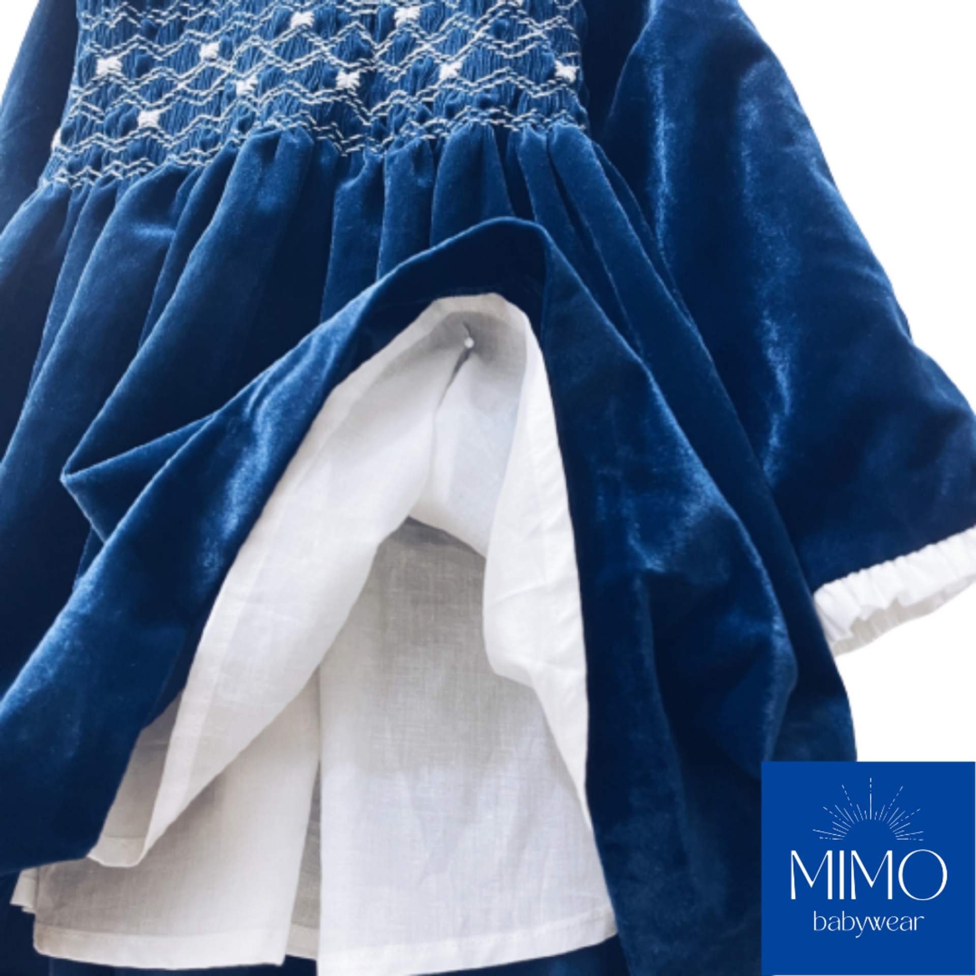 Vestido de terciopelo (punto smock). - 4