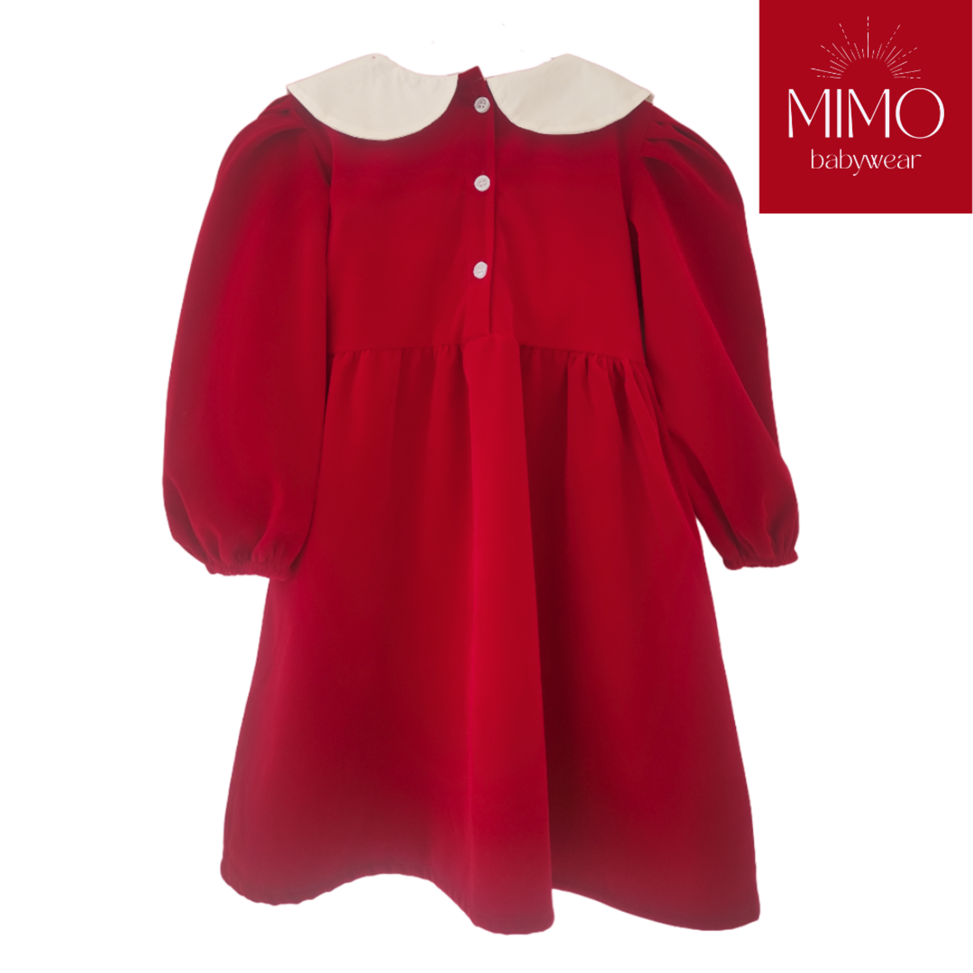 Vestido de terciopelo (punto smock). - 2