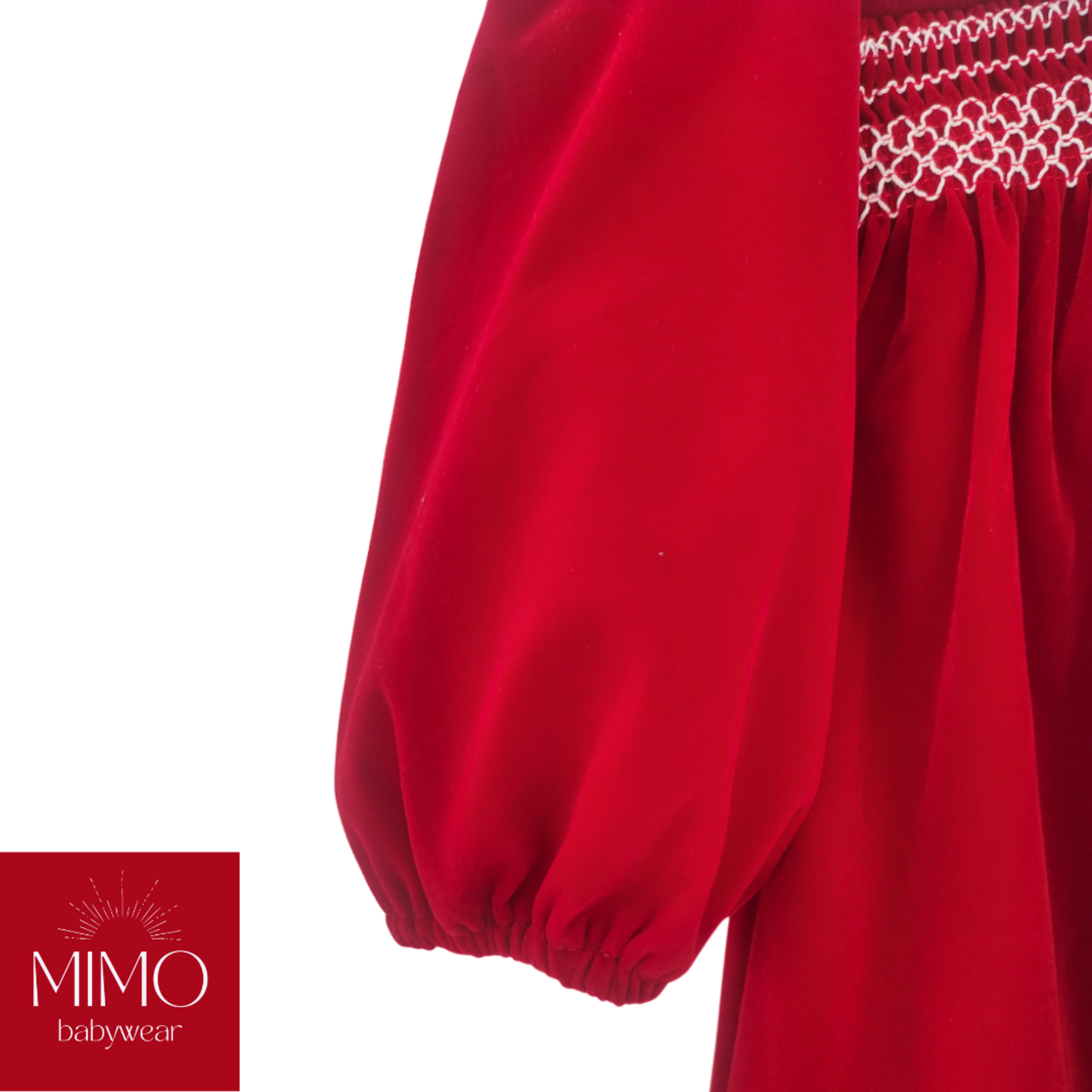 Vestido de terciopelo (punto smock). - 4
