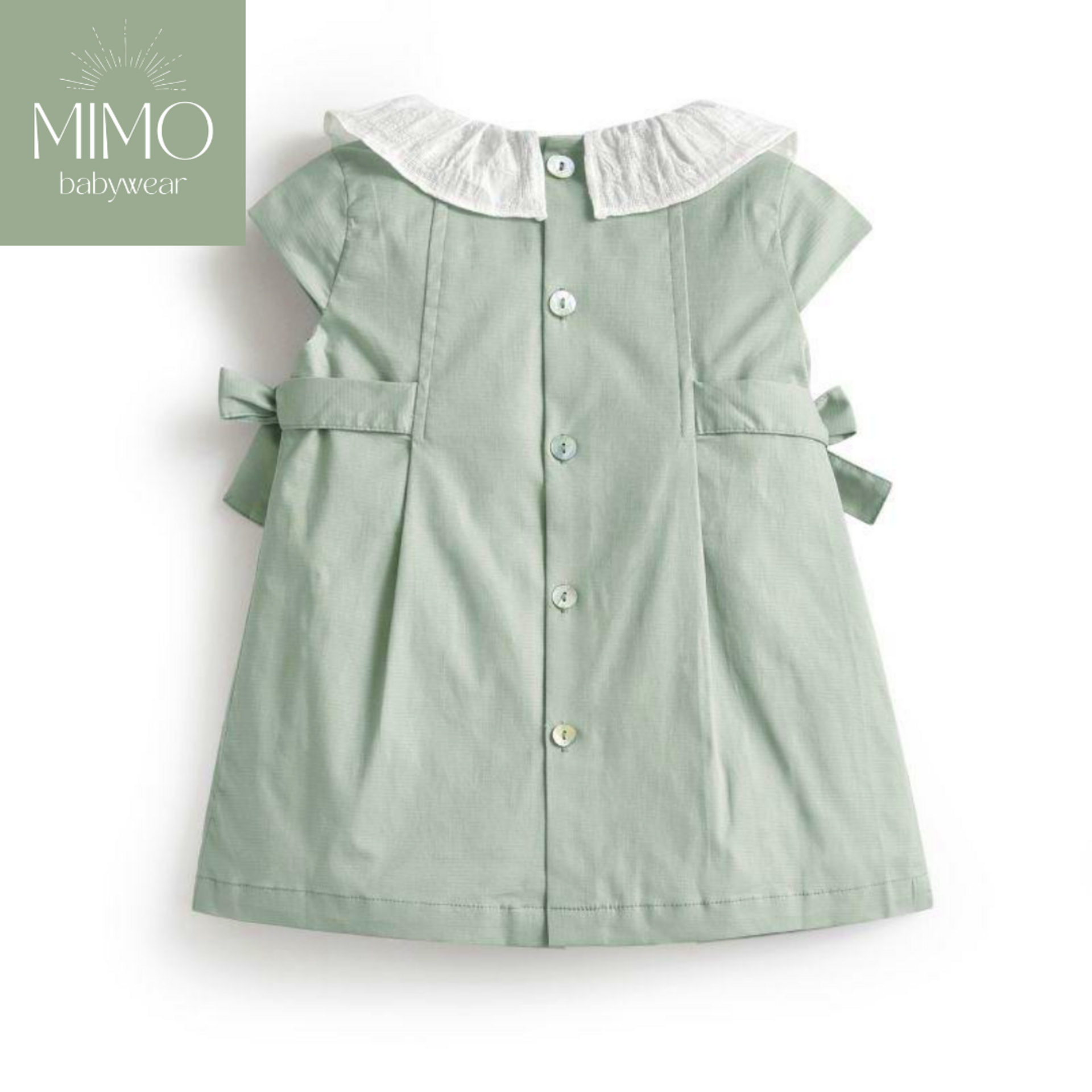Vestido verde (lazos laterales). - 2